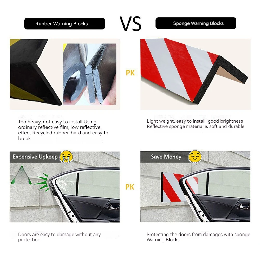 Enhanced Car Door Protector Foam Strip - Anti-Scratch Garage Wall Guard