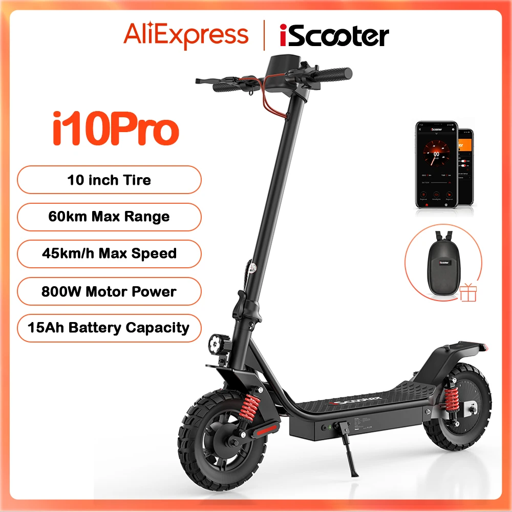 iScooteri10Pro10inchElectricScooter800W15AhScooters45km/hElectricKickScooter60KMRangePowerfulScooterswithAPP-AliExpress18