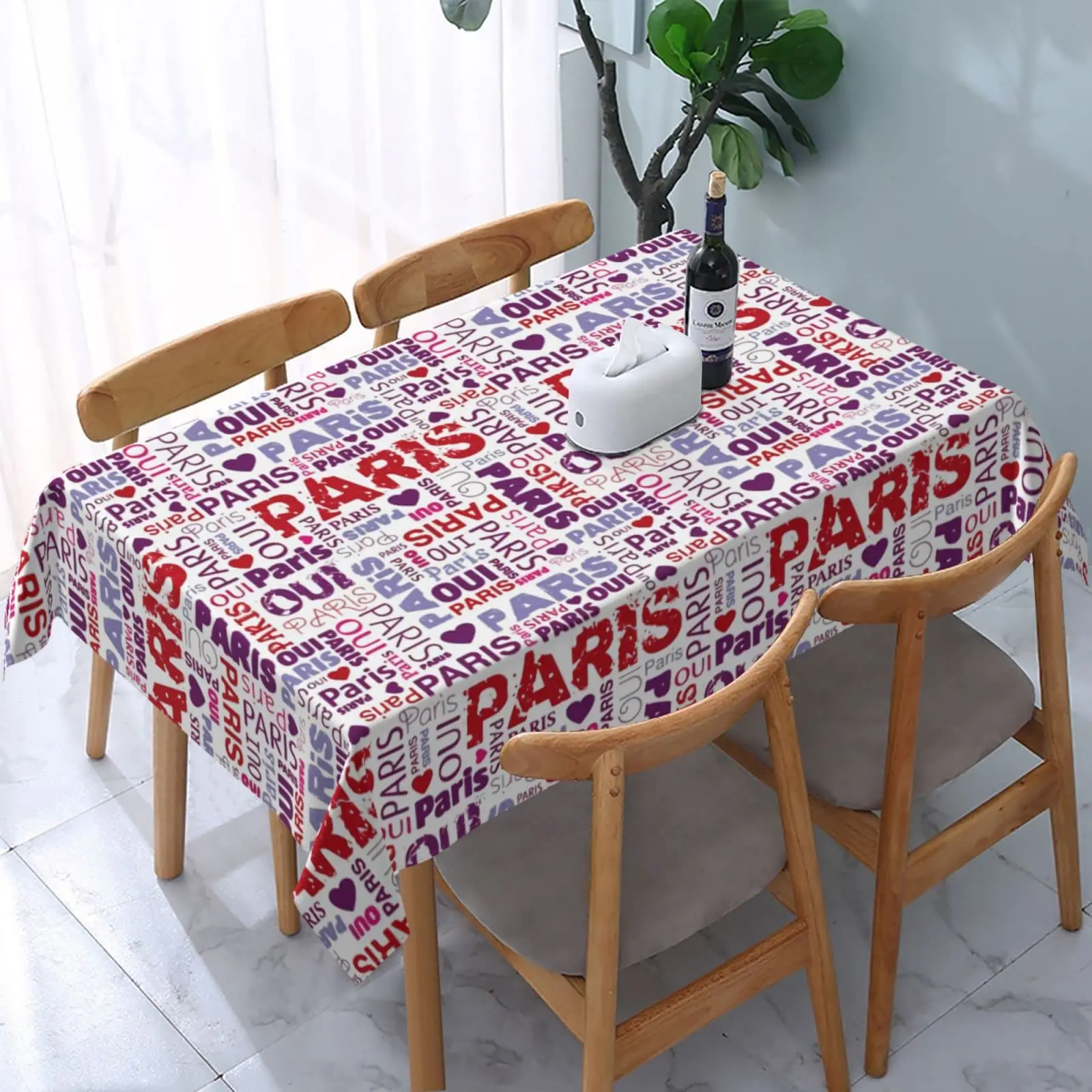 

Rectangular table waterproof table cloth Picnic table cloth 54 x 72 inch washable camping table cloth polyester