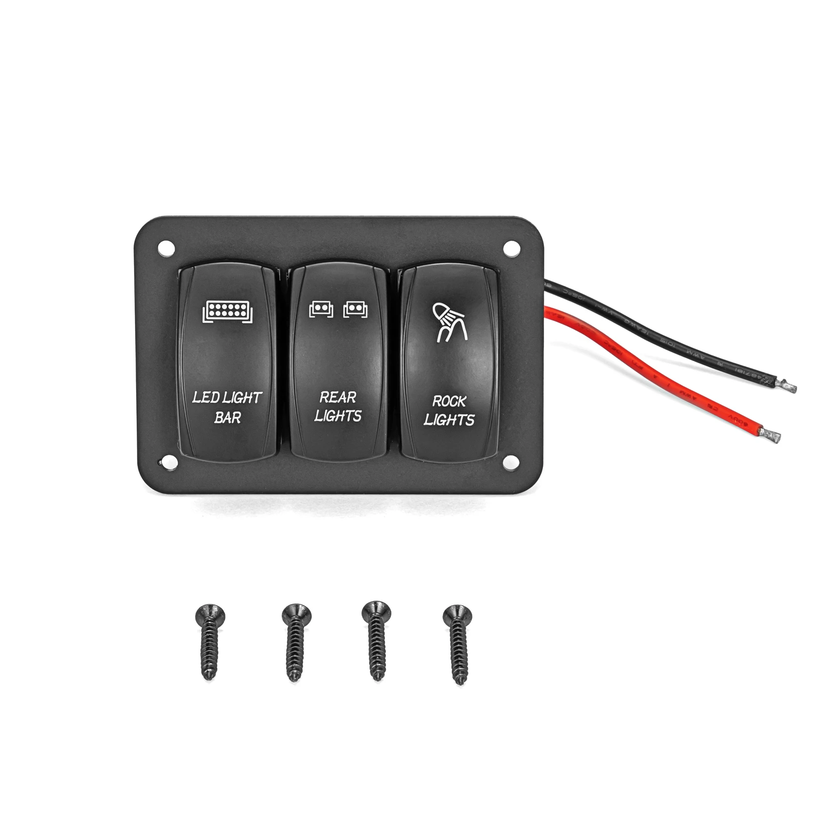 마린 캐러밴 RV 선박 트럭 보트에 대 한 12V 24V 3 갱 LED 해양 보트 방수 로커 스위치 패널 ON-OFF 더블 라이트 스위치