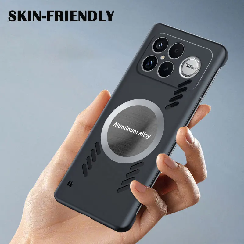 Heat Dissipating Magnetic Slim Shockproof Case with Frameless PC Hard Back