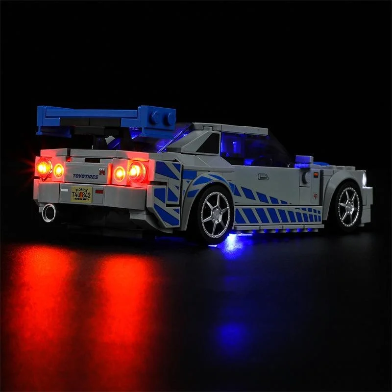 レゴ用のUSBライトセット,2つの家具,GT-R (r34) 76917,レース