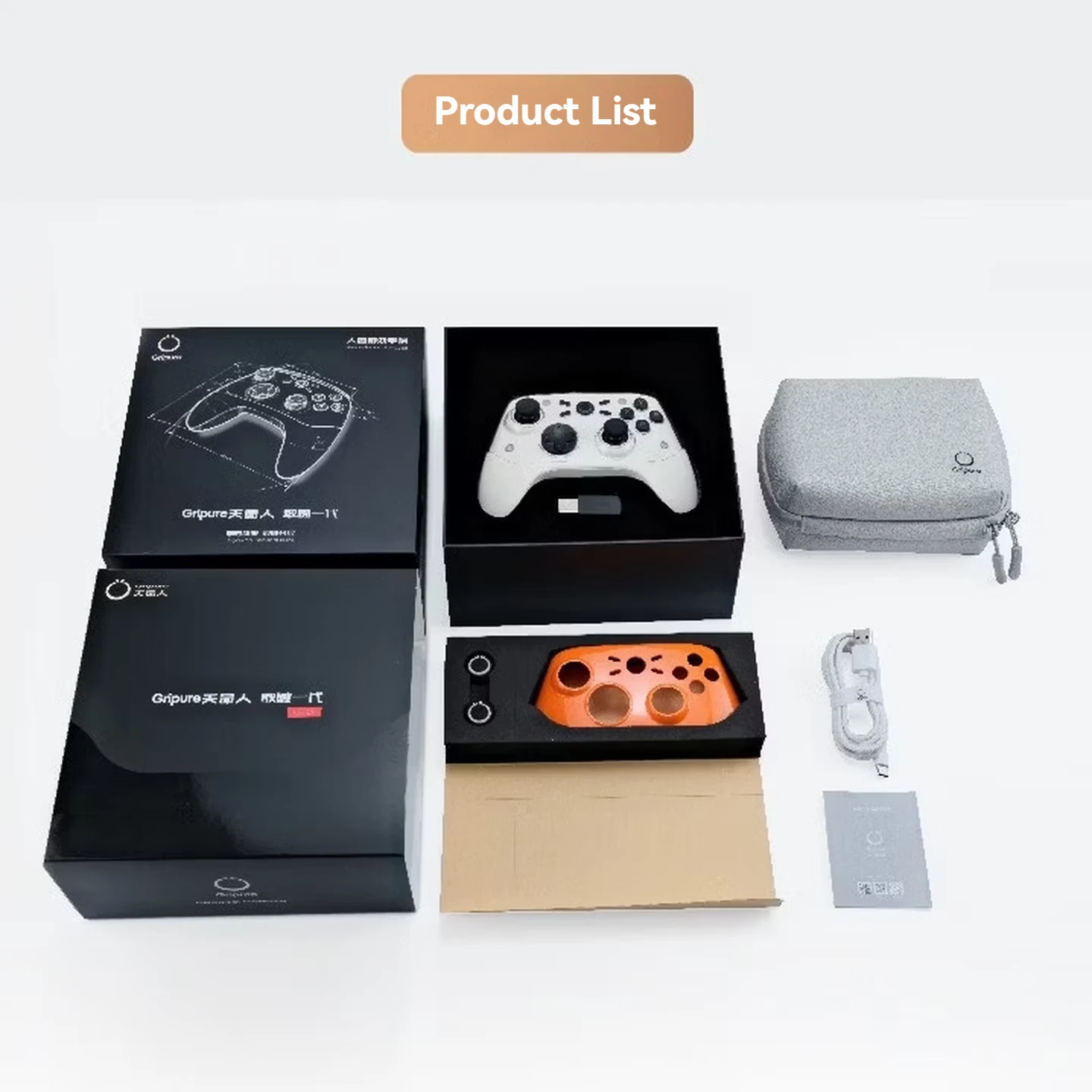 Gripure HaptiX-1 블루투스 8K 게임 컨트롤러 용량성 조이스틱 비대칭 모터 게임 패드 스위치/NS/Xbox용 Kailh 마이크로 모션
