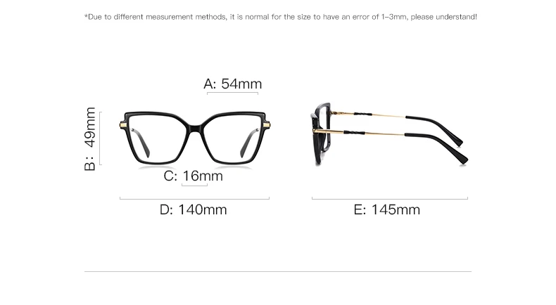 VICKY Simple Design Fashionable Large Frame Anti-Blue Light Glasses Women's Reading Glasses Customizable Prescription PFD2208