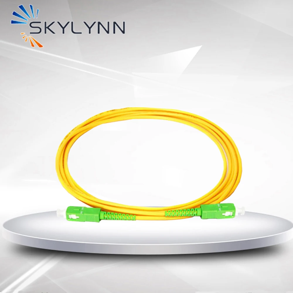 Promotion 50 Pcs 2 Meter Length SC/APC-SC/APC SM G652D SX 3.0mm Optical Fiber Patch Cord Yellow LSZH Jacket（Limited Quantity)