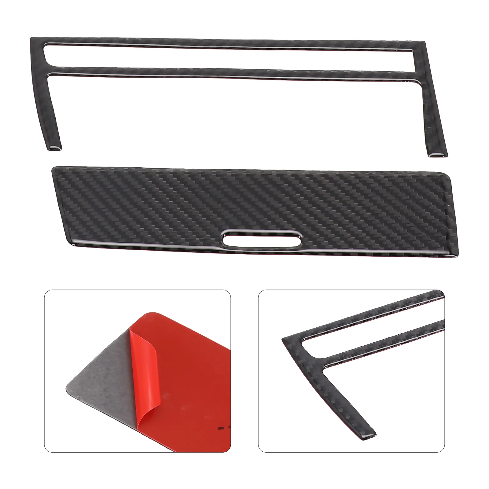 

For Left Driving Car Central Cover Car Central Trim 2Pcs 243 * 68 Mm Easy Installation Car Interior Central Strip