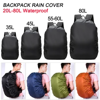 Backpack Rain Cover 20L-80L Waterproof Bagcover Tactical Outdoor Camping Hiking Climbing Dust Backpack Schoolbag Raincover New