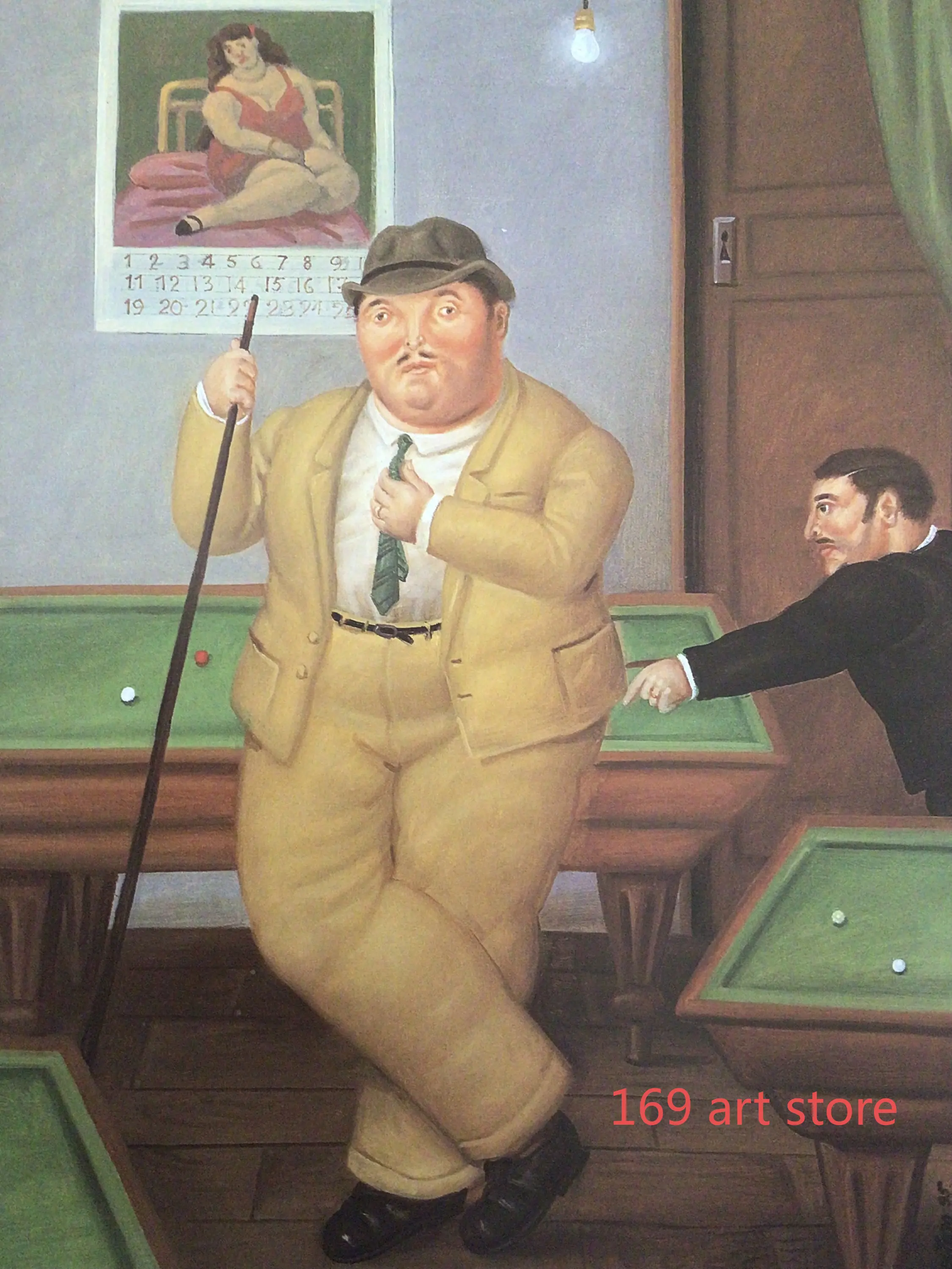 thumbnail image 1 of Funny Fernando Botero Woman and Man Portrait Drinking Juice Art Posters Canvas Painting Wall Prints Picture for Room Home Decor, 1 of 5