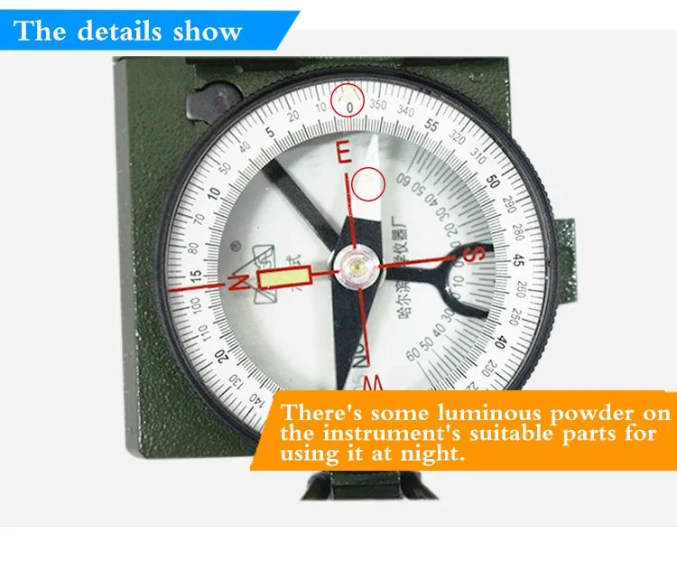 New Type 62 Compass DQL-7 Green Metal Aluminum Compass DQL-7