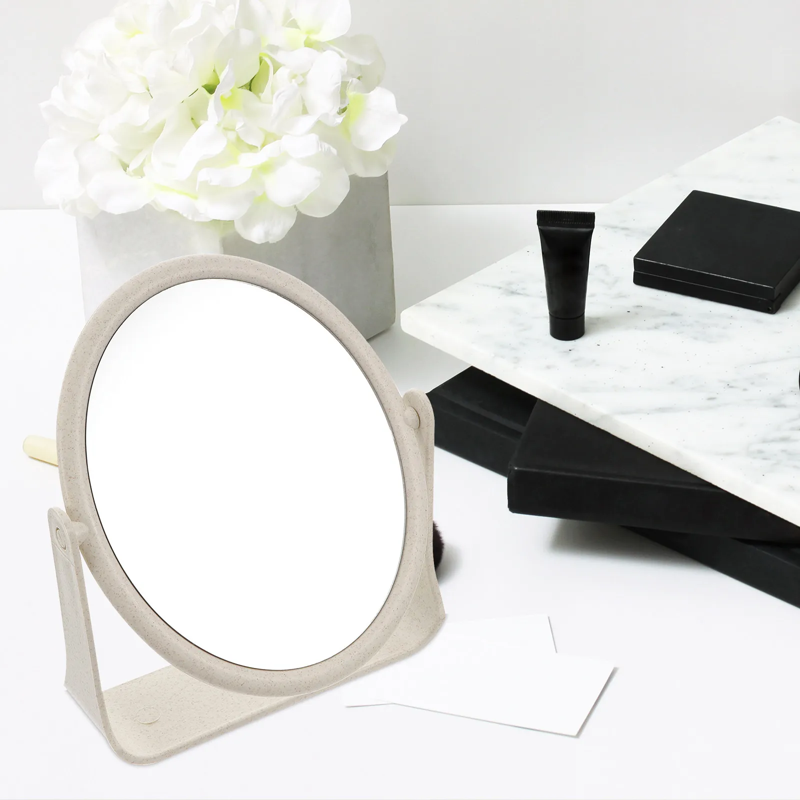접이식 데스크탑 화장 거울 욕실용 회전 거울 드레서 탁상용 미용 도구 메이크업 도구