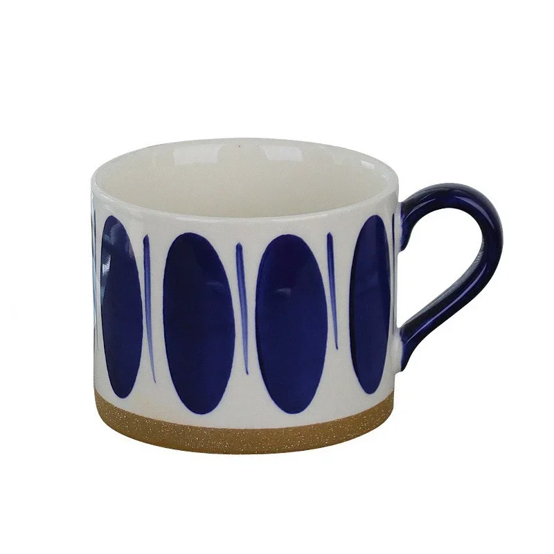 Ceramic Blue Stripe Coffee Cup
