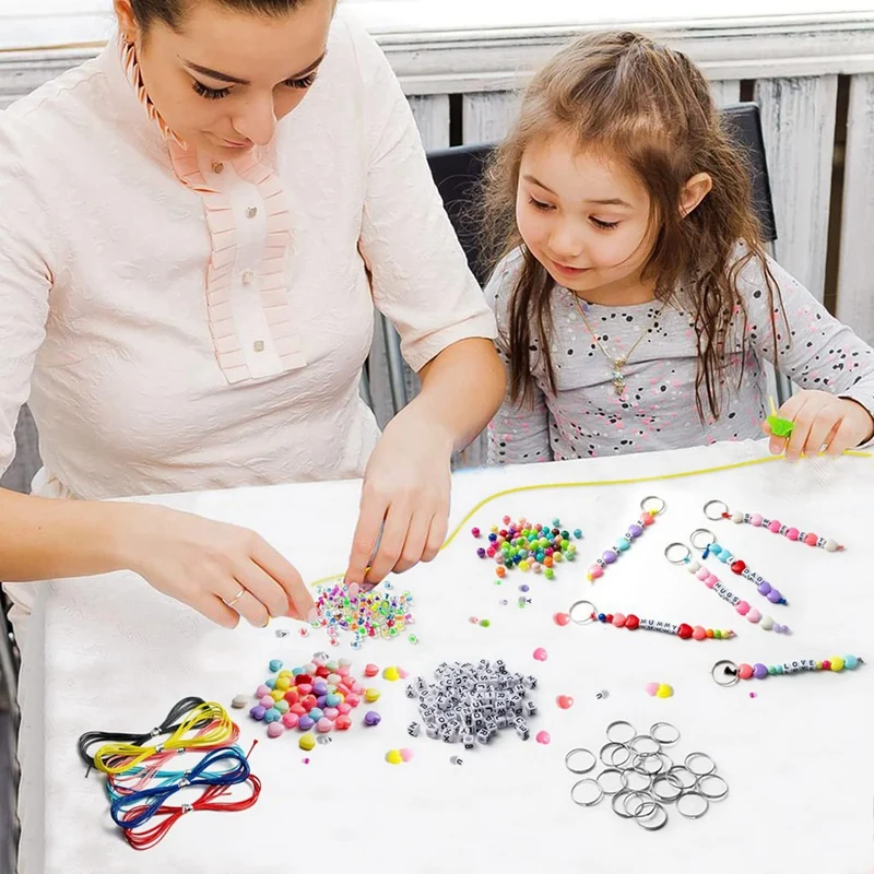 1140 stuks kralen voor armbanden letters sieraden, kleurrijke vruchten, dieren, bloemen, sieraden maken voor armbanden, kralen, voor halskettingen, volwassenen en kinderen