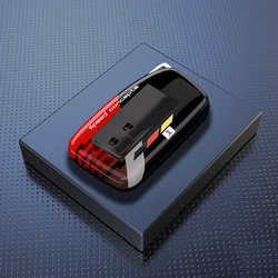 Premium ABS Carbon Car Key Case Cover (A Black Red)