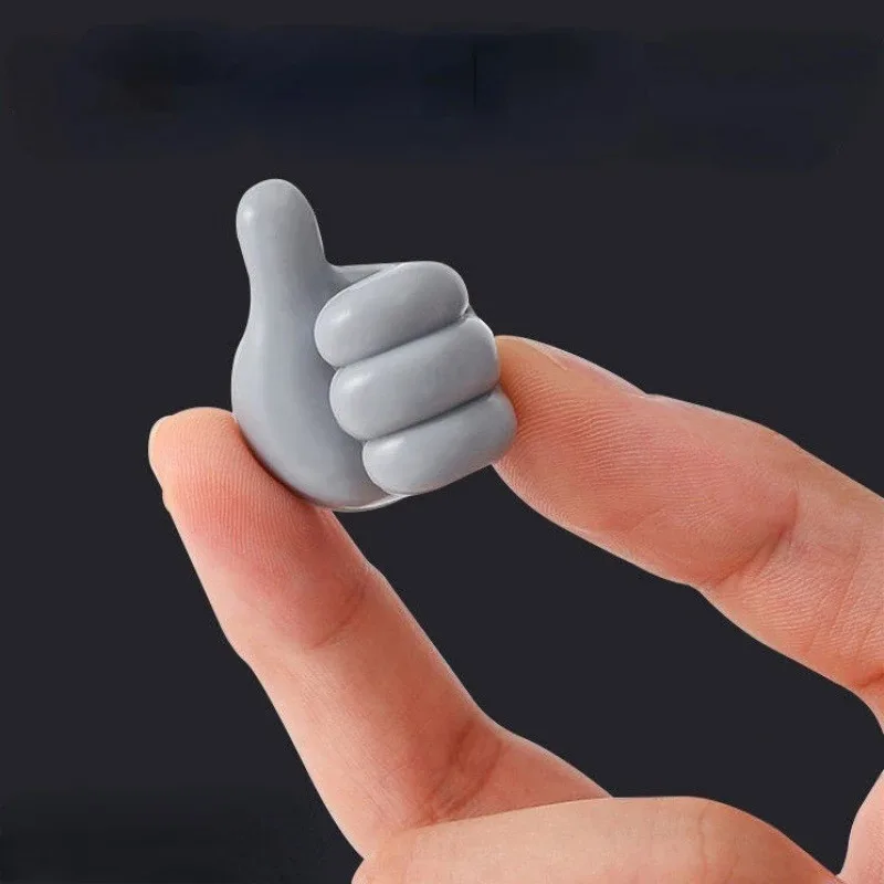 1/3/5pcs Thumb Hook Self Adhesive Wall Decoration Creative Silicone Key Hanger Hook Office Data Cable Clip Wire Desk Organizer