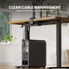 Whole Piece Standing Desk, 40x24 Inch Thick Adjustable Desk , Electric Sit Stand Desk with Cable Management Tray 1