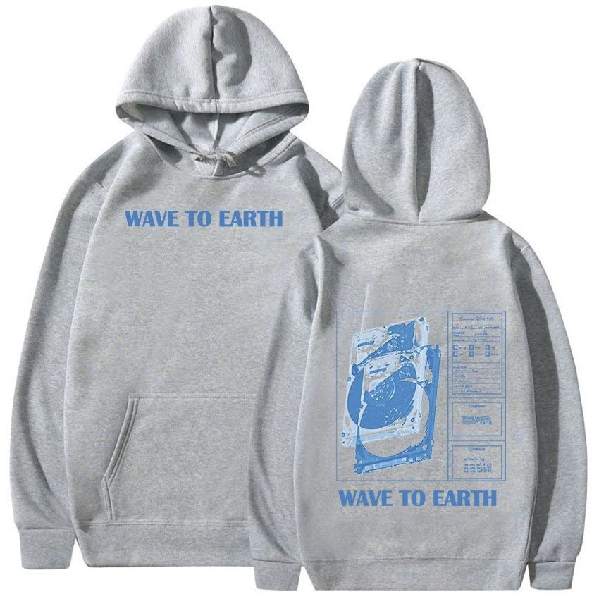 한국 밴드 Wave To Earth 후드 티셔츠 힙합 패션 스웨트 후드 투어 앨범