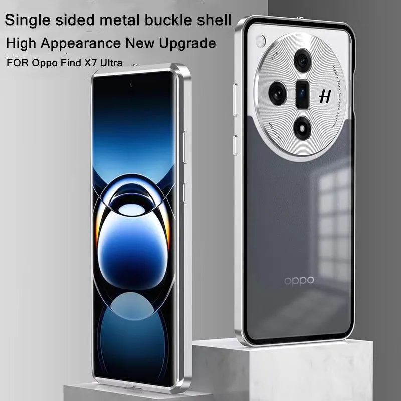 

Для Oppo Find X7 Ultra чехол Металлическая магнитная пряжка матовое стекло чехол для телефона для Oppo Find X7 Противоударная задняя панель стеклянная крышка Funda