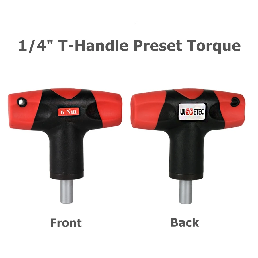 2-14Nm T-Handle Preset Torque Wrench Screwdriver Tool Compatible with Standard 1/4" Hex Bits 2Nm 4Nm 6Nm 10NmSafe and Fast Hex