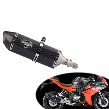 Motorcycle Exhaust Contact Middle Pipe Slip On For Benelli 302 Exhaust Muffler Escape