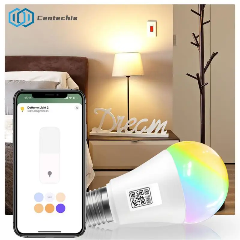 Smart Wifi Bulb Homekit Alexa E27 Led Bulb Rgb Cw 15W Per Apple Dohome Siri Voice Control Google Home Timer Funzione Lampadina Rgb