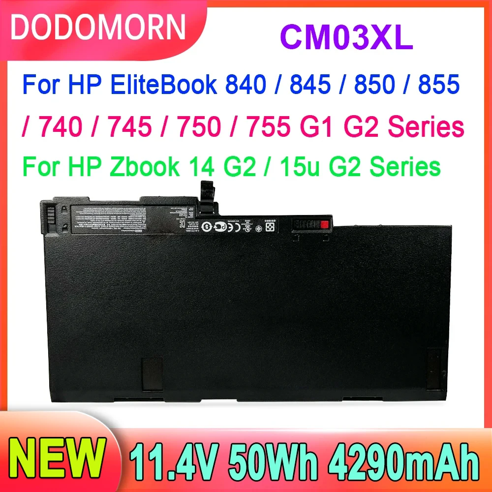 Bateria do Portátil para hp Elitebook Cm03xl 840 845 850 740 745 750 g1 Série g2 Hstnn-db4q Hstnn-ib4r Lb4r E7u24aa 716724171 Novo