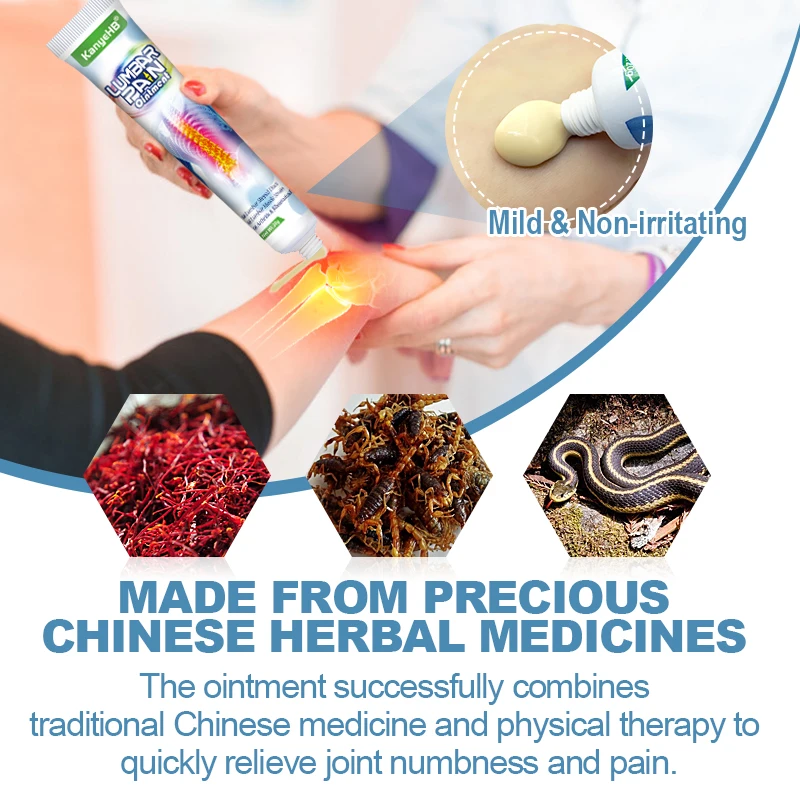 2Pcs Lumbar Spine Joint Pain Relief Ointment Treatment of Lumbar Disc Herniation Bone Pain Chinese Herbal Medical Ointment A869