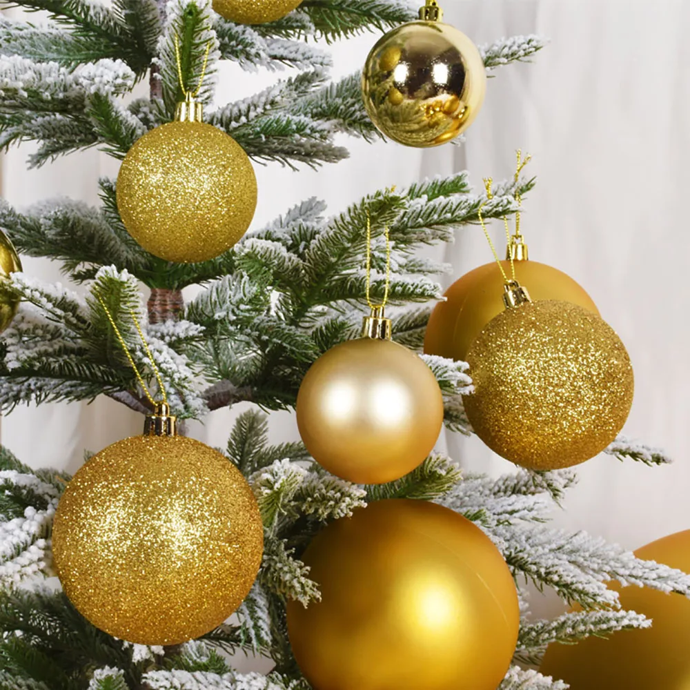 6cm-20cm Christmas Decorative Balls Glossy/Matt/Glitter Gold Color