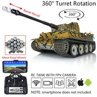 Heng Long HL 7.0 Tiger I RTR RC Tank 1:16 3818 FPV Camera Hand Painted Color Toys Remote Control Military Car Toys Gifts 1
