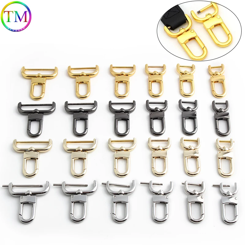 K gold Light gold Gun black Metal Detachable Swivel Snap Hooks For Handbag Purse Carabiner Snap Hook DIY KeyChain Accessories