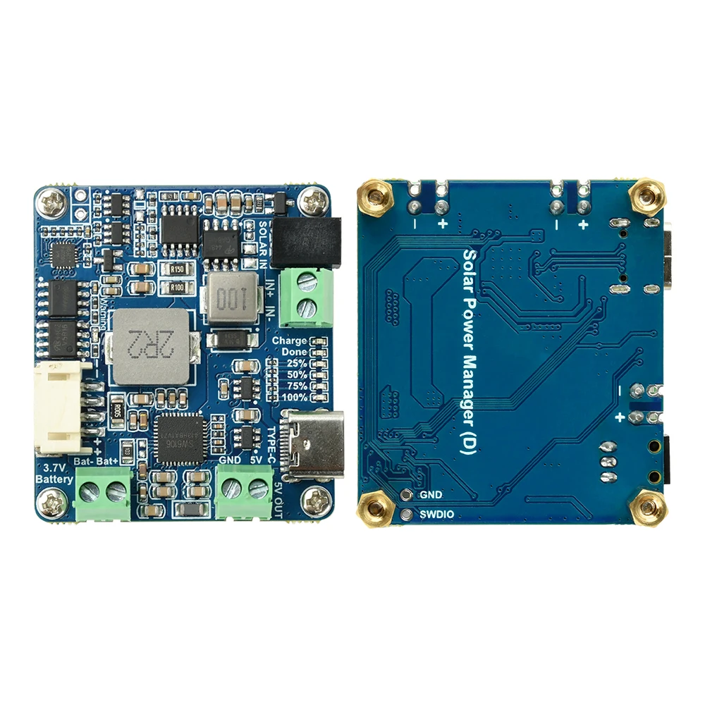 Advanced MPPT Solar Power Manager Module for Efficient Li-Battery Charging with 5V 3A Output from 6~24V Solar Panels