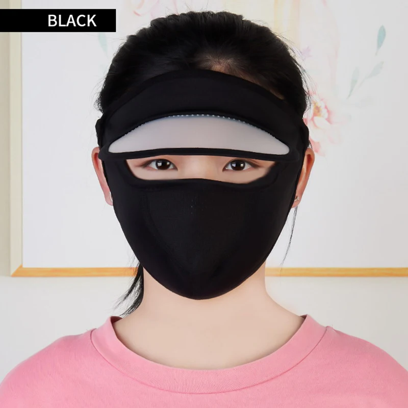 여성용 얇은 통기성 아이스 실크 자외선 차단 긴 목 풀 페이스 마스크, 여름 UV 차단 사이클링, 야외 해변 뷰티 썬 햇