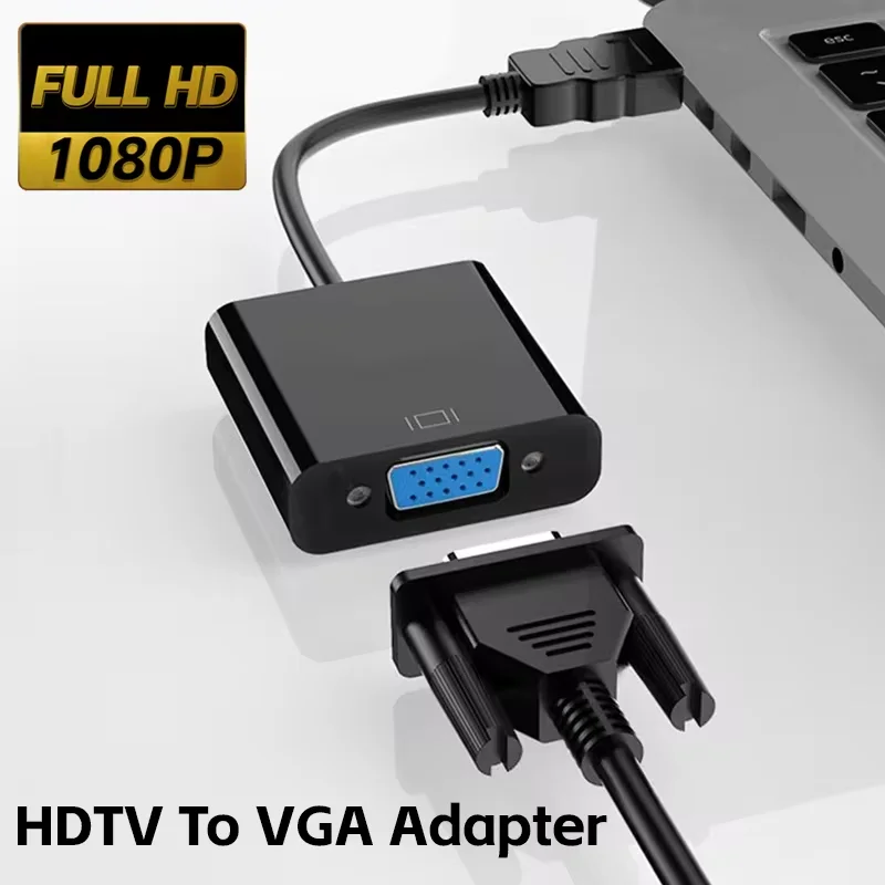 HDTV to VGA Adapter 1080P Digital Analog HDTV Male To Female VGA Cable Converter for PC Laptop Tablet