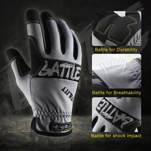 1 Pair Multi-Purpose work Gloves For Men&Women Breathable and Light weight.Touch Screen.Excellent Grip and All-round dirt avoid 3