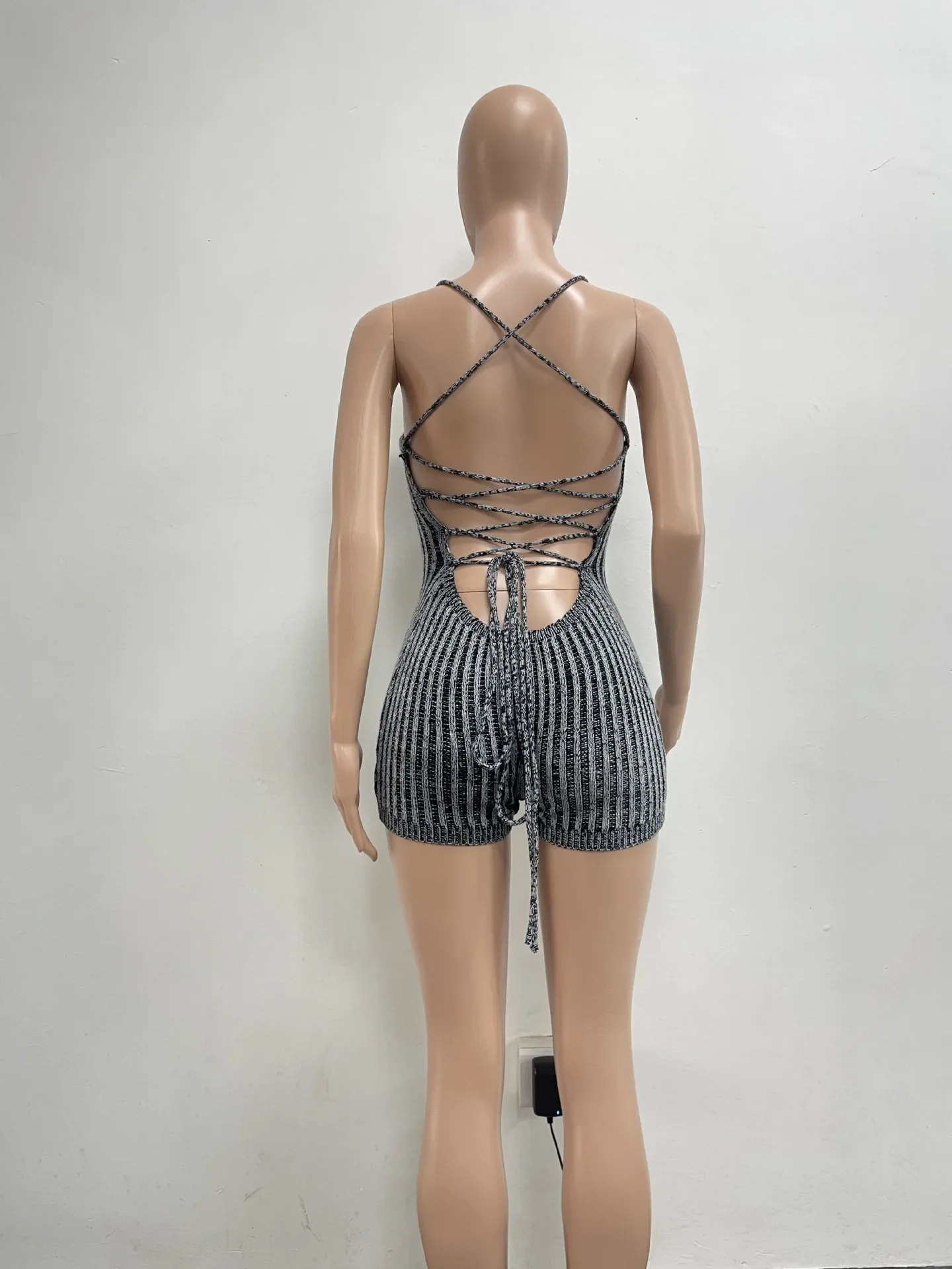 Sexy Knitted Crochet Jumpsuits 2024 Summer Clothes Women Club Party Rompers Elegant Luxury Bodycon One Piece Bandage Jumpsuit