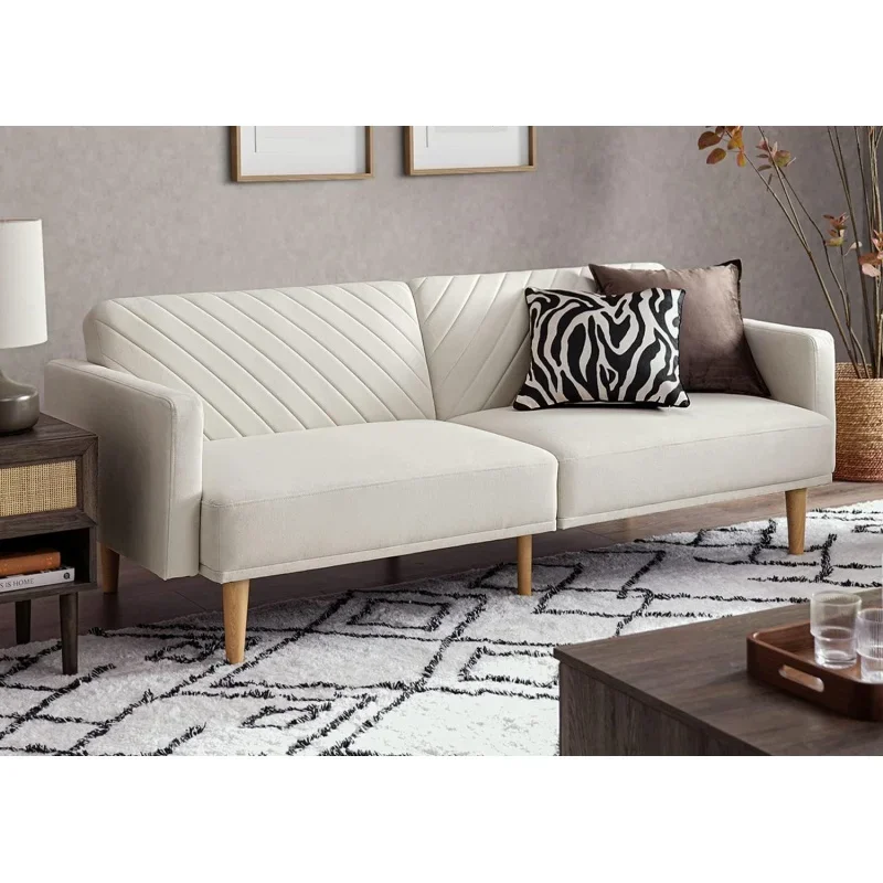 

mopio Futon Sofa Bed, 77.5", Couch, SmallSleeper Loveseat, Mid Century Modern Cama,