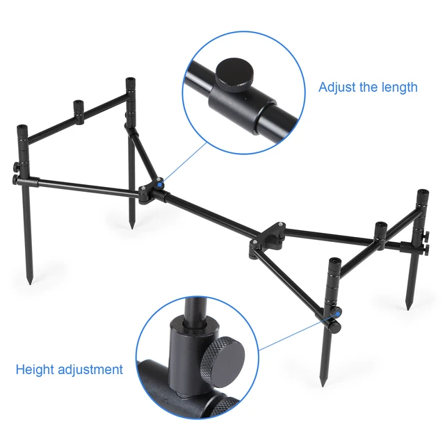Detachable Fishing Rod Stand Buzz Bar Rod Rest Head Folding Retractable  Fishing Rod Holder with Carry Bag - AliExpress