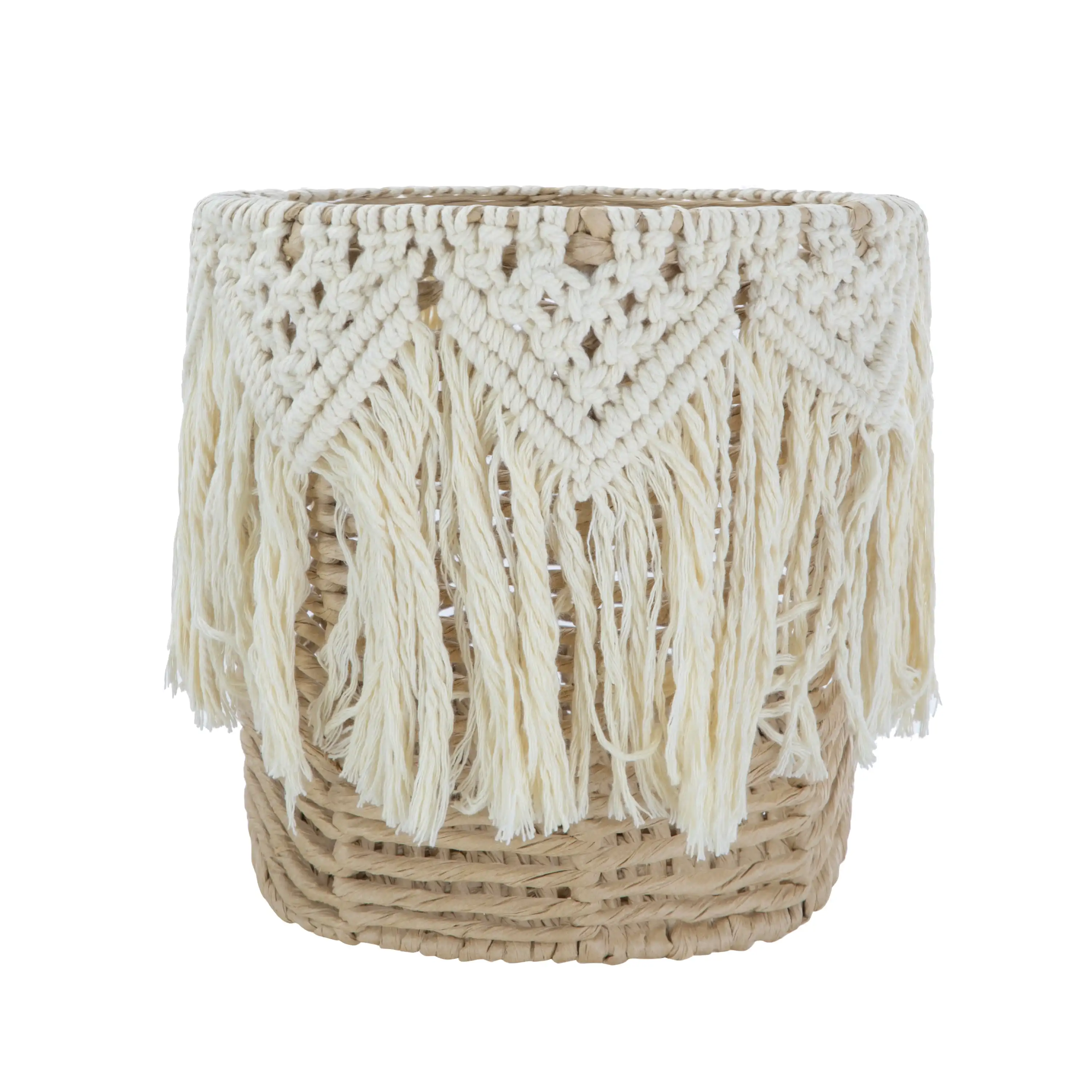 

Mainstays Round Open Weave Tassel with Rolled Paper Storage Basket, 9.45" x 8.66" x 9.45"