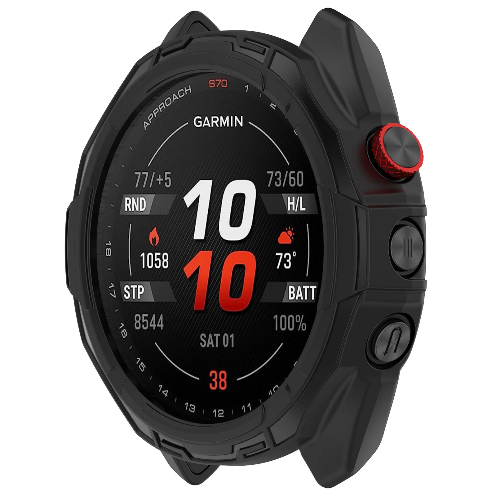 Protector Cover Case Watch Screen Protector Case Watch Accessories Watch Case Watch Protective Case Watch Cover Watch Protective Cover Watch Accessory For Garmin Approach S70 47mm 42mm Smart Watch Protective Shell Frame For Garmin Approach S70 Bumper