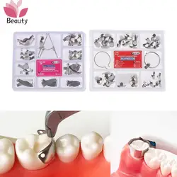 100Pcs Dental Matrix Sectional Contoured Metal Matrices Band Resin Clamping/Seperating Ring for Teeth Replacement Dental Tool