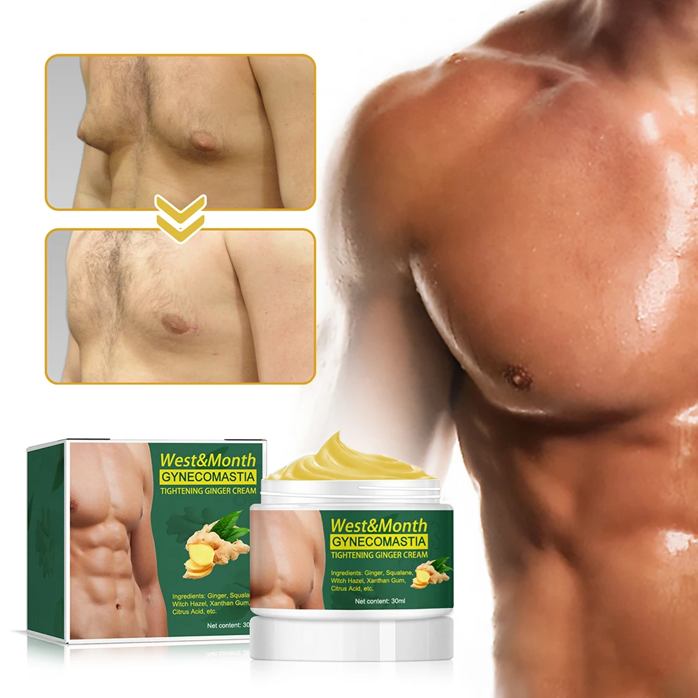 Breast Enlargement Cream Weight Loss Cream Man Breast Firm Massage Ginger Serum Remove Excess Fat Shrink Chest Gynecomastia Tighten 30ml