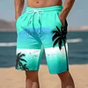 Summer Hawaiian 3D Printed Palm Trees Beach Shorts For Men Coconut Trees Graphic Swimming Trunks Women Fashion Board Shorts Pant 1