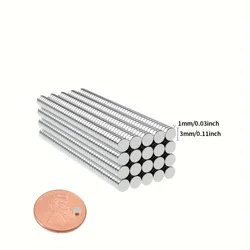 Compact Round Mini Magnet for Office and Refrigerator Use (100pcs 3x1mm)