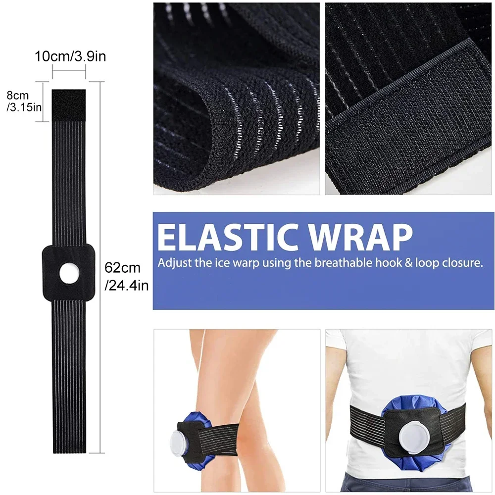 Ice Bag Bandage Professional Reusable Ice Bag Pack Arm Calf Knee Ankle Shoulder Neck Sprained Hot Cold Compress