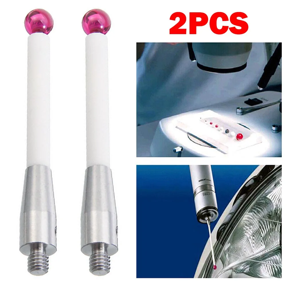 2PcsCMMProbeStylus6mmBallTipCMMContactProbesCeramicShafts