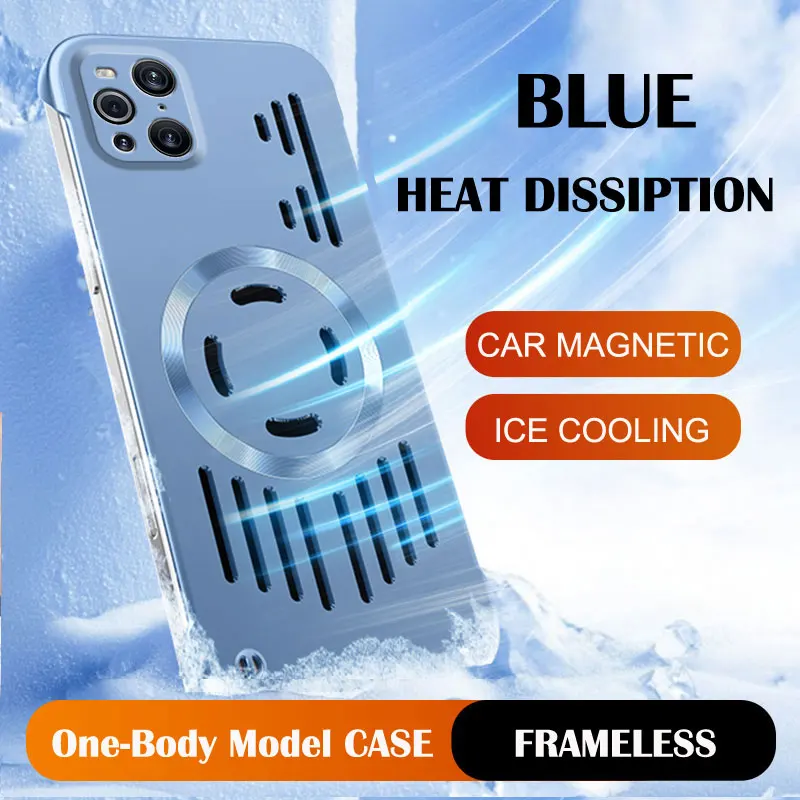 Frameless Hard Metallic PC Case with Heat Dissipation and Magnetic Wireless Charging Capability