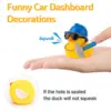 Car Dashboard Decorations Rubber Ducks, Construction Builder Rubber Ducky for Car Ornament Cute Duck with Tool, Hard Hat, Glasse 5