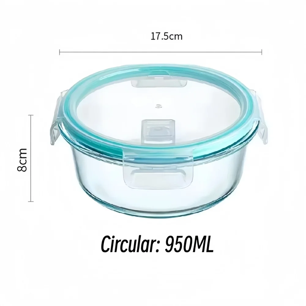 Glass Meal Prep Containers with Locking Lids - Airtight, Microwave & Dishwasher Safe Bento Box