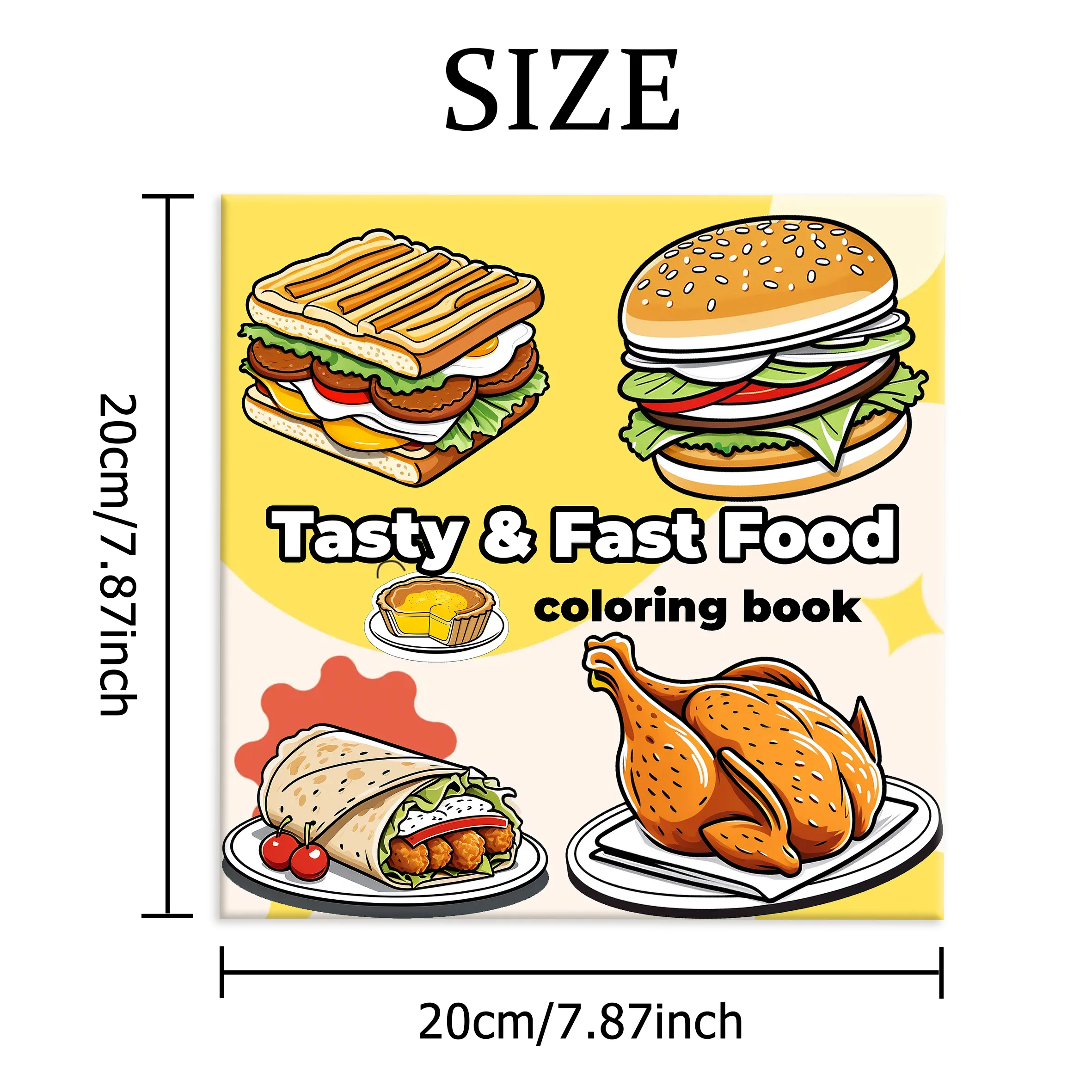 Food Bold-easy Patterns Coloring Book for Adults Cute Drawing Book Perfect Gift for Party and Birthday 2