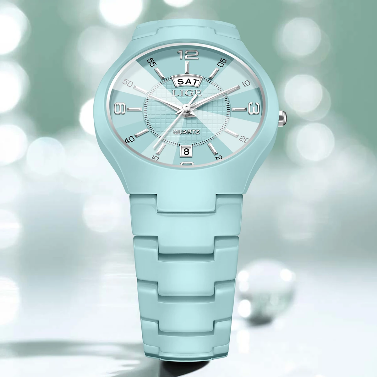 LIGE New Waterproof Ladies Quartz Watches Fashion Creative Ceramic Watch Women Casual Elegant Bracelet Watches Gift For Women
