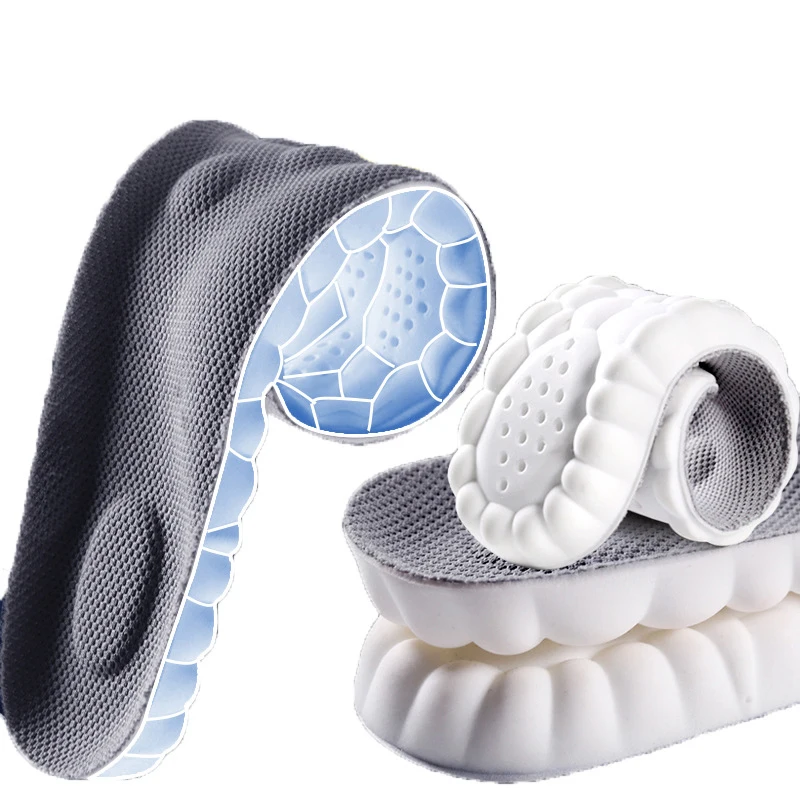 

4D Sports Shoes Insoles Super Soft Running Insole For Feet Shock Absorption Baskets Shoe Sole Arch Support Orthopedic Inserts